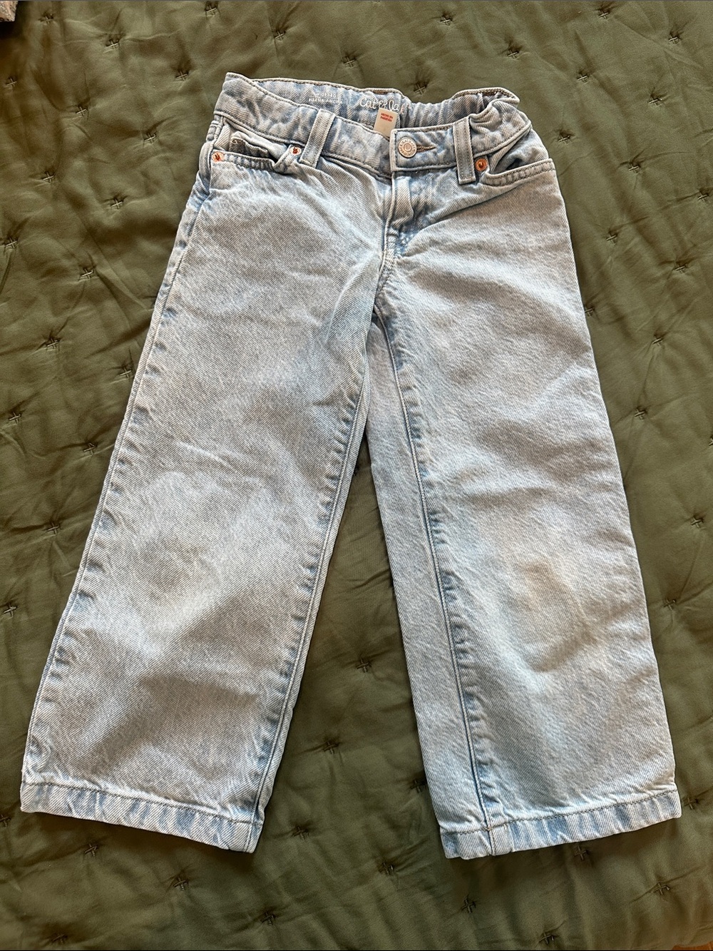 Cat & Jack Light Blue Wide Leg Jeans
